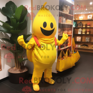 Gele peper mascottekostuum...