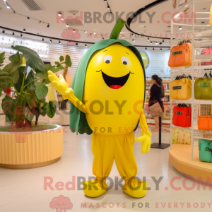 Gul Pepper maskot kostyme...