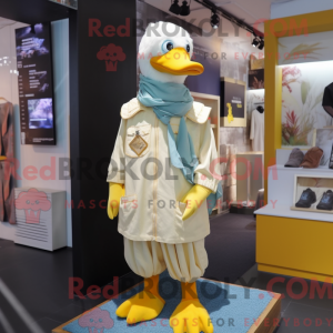 Cream Muscovy Duck mascot...