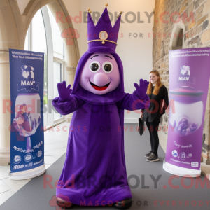 Purple Irish Castle mascot...