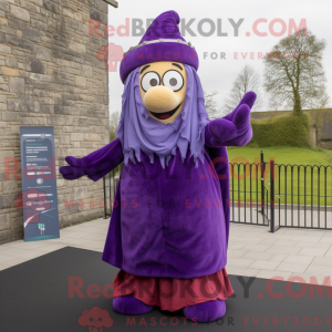 Purple Irish Castle mascot...