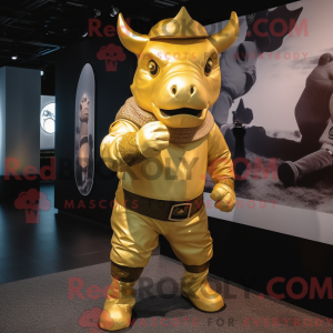 Gold Rhinoceros mascot...
