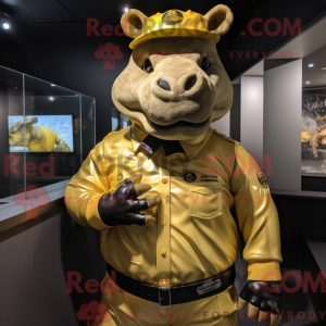 Gold Rhinoceros mascot...