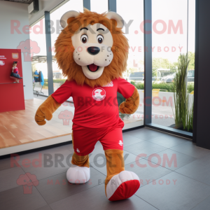 Red Tamer Lion maskot drakt...