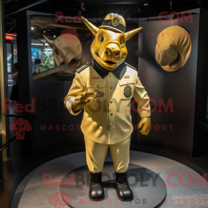 Gold Rhinoceros maskot...