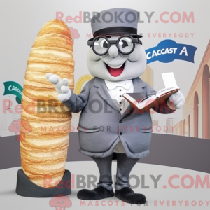 Gray Croissant mascot...