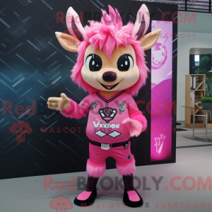 Pink Deer maskot kostyme...