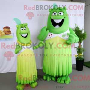 Postava maskota Lime Green...