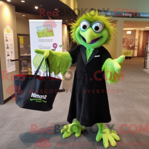 Lime Green Harpy mascot...