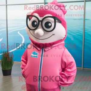 Pink Mermaid mascot costume...