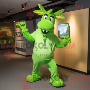 Lime Green Moose maskot...