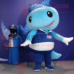 Personaggio mascotte blu...