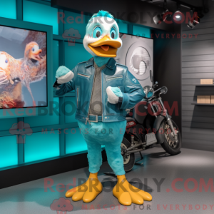 Turquoise Duck mascot...