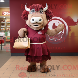 Maroon Buffalo maskot...