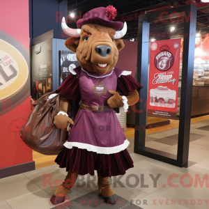 Maroon Buffalo mascot...