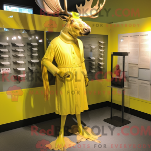 Gul irsk elg maskot kostume...