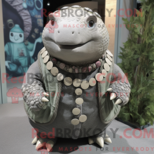 Grå Glyptodon maskot...