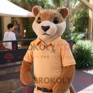 Tan Jaguarundi maskot...