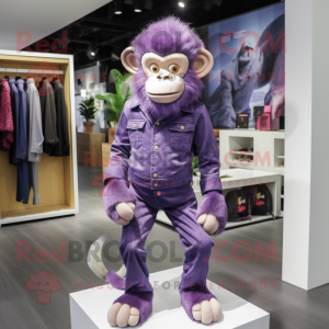 Purple Monkey mascotte...