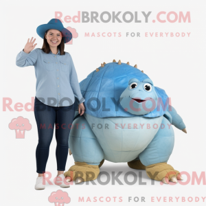 Sky Blue Glyptodon maskot...