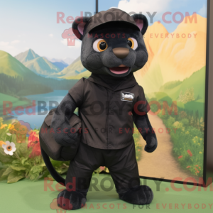 Black Jaguarundi mascot...