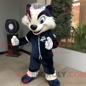 Navy Skunk maskot kostume...