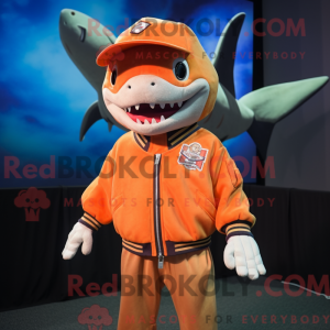 Orange Shark mascot costume...