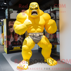 Yellow Gorilla mascot...