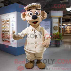 Beige Moussaka mascot...
