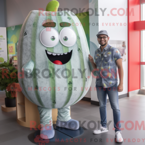 Grå vannmelon maskot drakt...