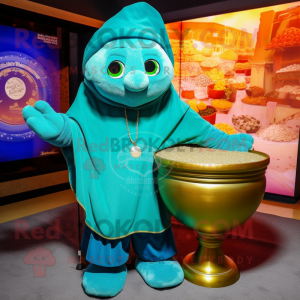 Teal Pot Of Gold maskot...