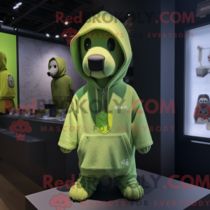 Lime Green Dog maskot...