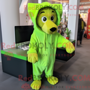 Postava maskota Lime Green...