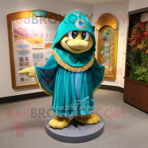 Teal Pot Of Gold maskot...