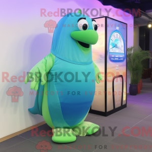 Lime Green Blue Whale...