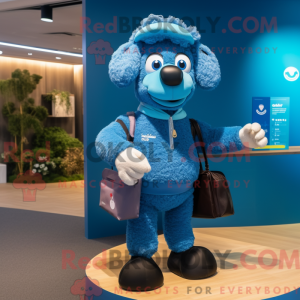 Blue Sheep maskot kostume...