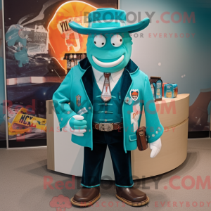 Turquoise Bbq Ribs mascot...