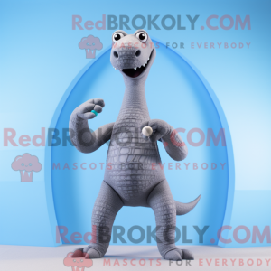 Grå Diplodocus maskot...