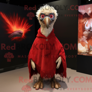 Rød Emu-maskotdraktfigur...