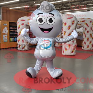 Silver Donut maskot kostume...
