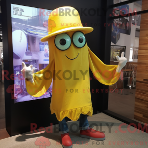 Gold Squid-mascottekostuum...