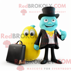 Cyan Lemon mascot costume...