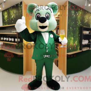 Skovgrøn Champagne maskot...