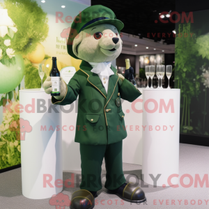Skovgrøn Champagne maskot...