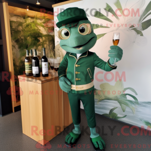 Skovgrøn Champagne maskot...