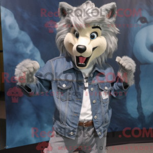 Sølv Say Wolf maskot...