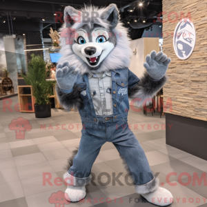Silver Say Wolf mascot...