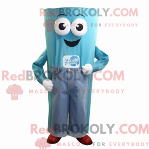 Teal Soda Can Maskottchen...