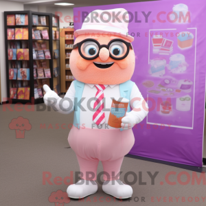Pink Ice Cream Cone maskot...