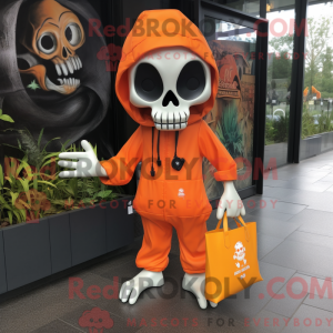 Máscara de caveira laranja...